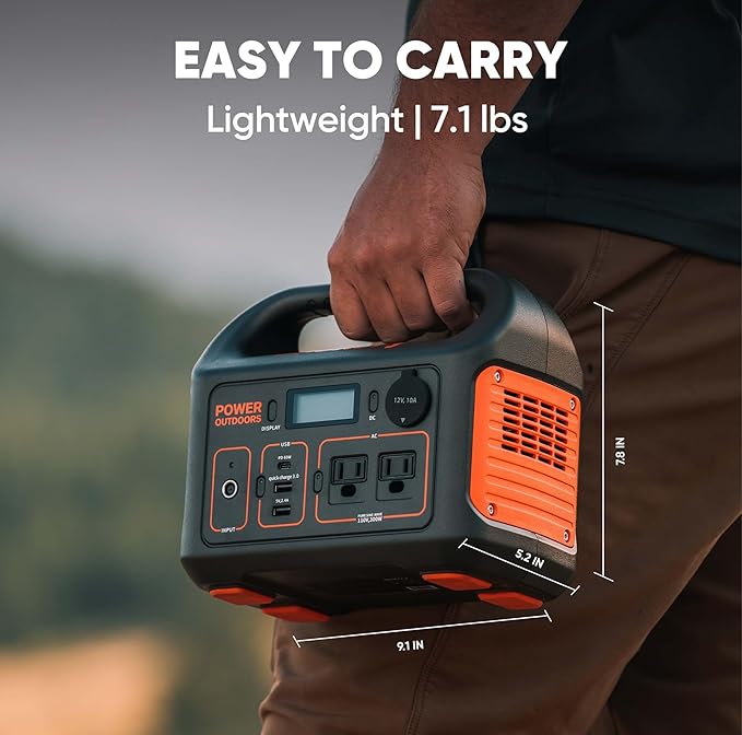 Jackery Solar Generator 300, 293Wh Backup Lithium Battery with 1XSolar Panel SolarSaga 100W, 110V/300W Pure Sine Wave AC Outlet for RV Outdoors Camping Travel Blackout