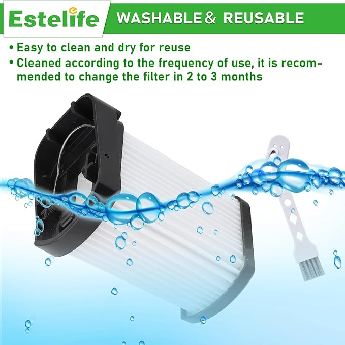 5 Pack WV401 Replacement Fabric Filter for Shark Cordless Handheld Vacuum WV401BL WV401PK WV403BR WV410PR WV410CO WV410BL WV410GN WV410TL, Compare to Part XFFWV400