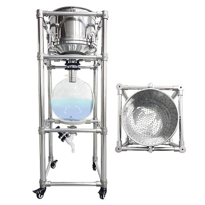 INTSUPERMAI 20L Buchner Funnel Filtering Kit, with 20L Vacuum Flask, Stainless Steel Frame, Negative Pressure Filtration, Split Design, Lab Vacuum Suction Filter for Liquid-Liquid Extraction