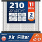 2 Pack 210 Replacement Air Filter, MERV 11,Actual Size: 20.47"x25.6"x3.94", Nominal Size: 20''x25''x4'', HVAC Furnace Filter, Compatible with AprilAire Models 1210, 1620, 2210, 2216, 3210, 4200