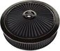 A-Team Performance High Flow Throttle Body Air Intake Filter - 14 in x 3 in, Round, Black - Carburetor Air Filter Kit - Washable & Reusable Design - Compatible with Chevrolet, GMC & Ford Models
