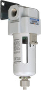 PneumaticPlus SAFD300-N03B Compressed Air Coalescing Filter, 0.01 Micron 3/8" NPT - Poly Bowl, Manual Drain, Bracket