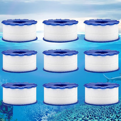9 Pack Water Faucet Filter Cartridge Replacements, Faucet Water Filter Replacements for Faucet Kitchen Bathroom Sink Filter, Sink Filter Water Faucet, Removes Chlorine Fluoride Heavy Metals Hard Water