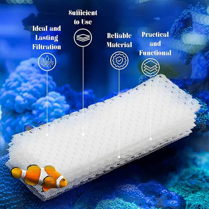 Maxcheck 10 Pcs Biological Filter Screens Bio-Screen Pad Filter Pad for Aquarium Filtration System(Compatible with C3)