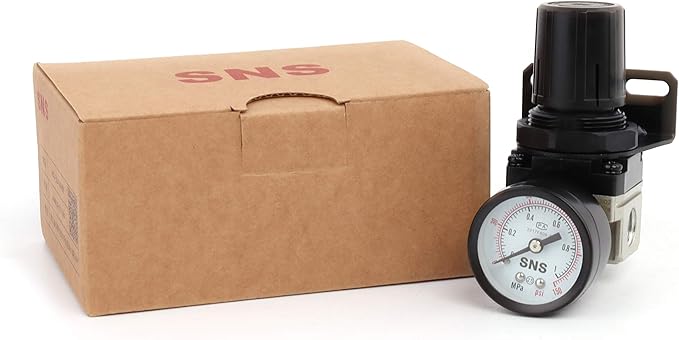 SNS Air Compressor Pressure Regulator With Bracket and Gauge Female Thread 1/4 NPT 0-150 PSI Adjustable AR2000-N02