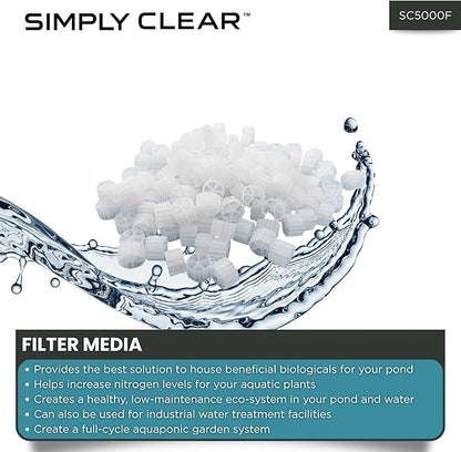 HALF OFF PONDS Simply Clear Koi Pond Filter System with 2HP Blower – Filters Ponds Up to 5,000 Gallons – Bio Comb Media, 6-Way Valve, Pressure Gauge- Mechanical & Biological Filtration
