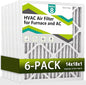 14x18x1 Air Filter MERV 8 (6-Pack), HVAC/Furnace AC Filter Replacement, Dust Defense–Comparable with MPR 600 & FPR 5 (Actual 13.75x17.75x0.75)