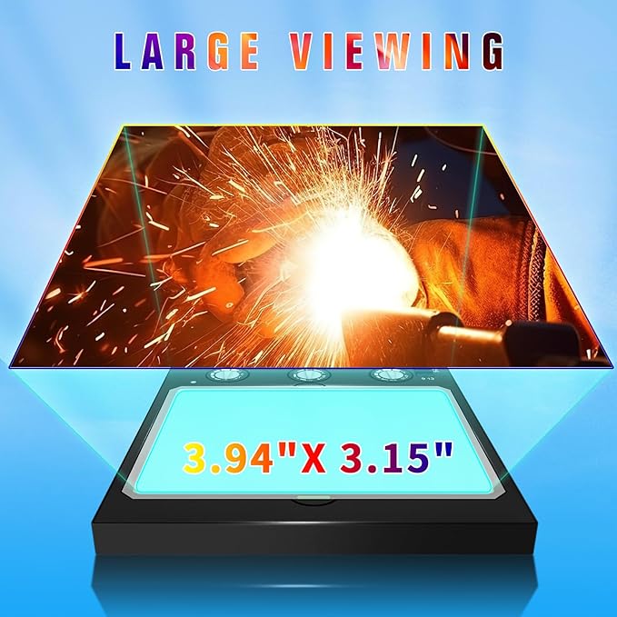 TRQWH Welding Lens Auto Darkening Welding Helmet Lens True Color Technology with 4 Arc Sensor Ajustable Shade Range 4/5-13 Automatic LCD Lens Dimming Shade Filter 4.49x5.24in Auto Welding Lens