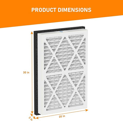 20x30x3 MERV 13 Pleated Air Filters Replacement Compatible with Zephyr VGF Series 20x30x3 Whole Home Return Air Grille Filter,White 2 Pack