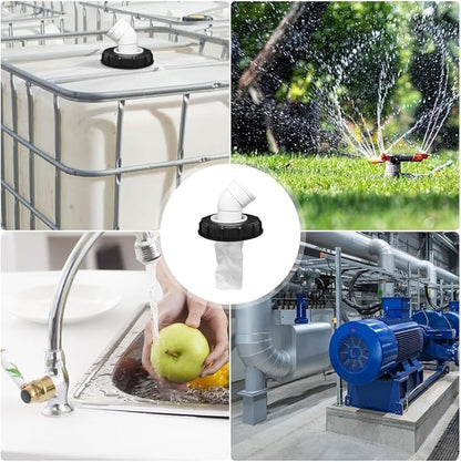 IBC Lid Filter 165 mm 45° Ton Barrel Cover with Nylon Washable IBC Tank Lid Filter for mounting on IBC Container Rainwater Tank IBC 1000 Liters DN150