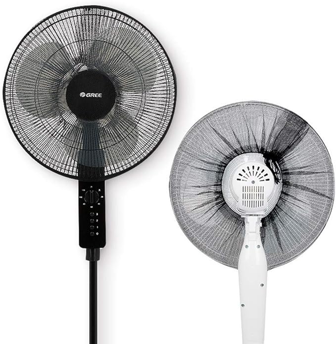 2 Pack - 18" Fan Safety Protection Cover,Kid Children Baby Finger Protect Fan Net Guard,Washable Pedestal Fans Dustproof Covers,Summer Fans Safety Dust Covers,Perfect for Parents of Toddlers (Black)