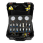 SINOCMP Hydraulic Pressure 3 Gauges(25/40/60MPa) Test Kit with 4 Test Hoses & 14 Straight Connectors & 19 Tee Connectors for Construction Machinery Excavator(Black)