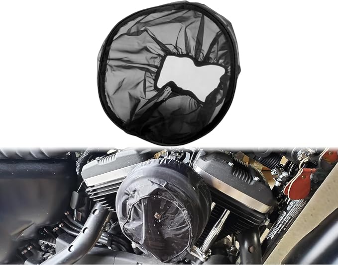 Air Filter Cover Waterproof Air Cleaner Rain Sock Dustproof Protective Air Intake Cover Compatible with Harley Touring FLHR FLHX Road King Street Glide Softail Sportster XL 883 1200 Dyna
