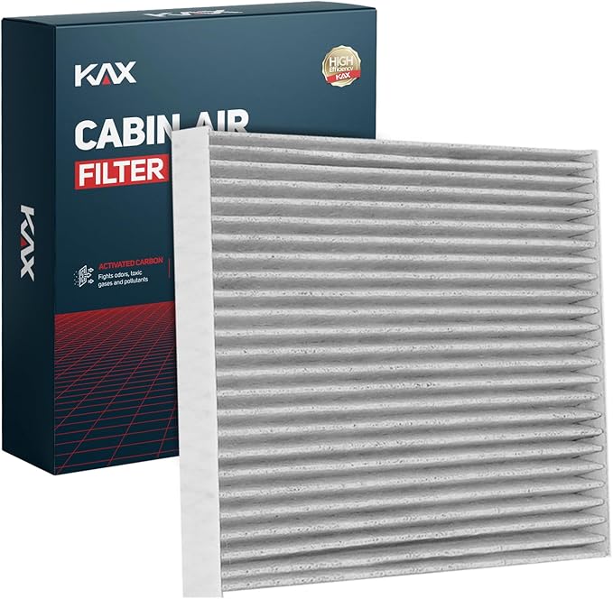 KAX Cabin Air Filter with Activated Carbon, CF10550 Replacement for Nissan Rogue L4 2.5L 2008-2013, Rogue Select S 2014-2015, Sentra L4 2.0L/ 2.5L 2007-2012, Passenger Compartment Air Filter