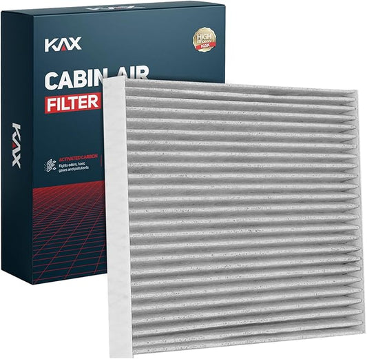 KAX Cabin Air Filter with Activated Carbon, CF10550 Replacement for Nissan Rogue L4 2.5L 2008-2013, Rogue Select S 2014-2015, Sentra L4 2.0L/ 2.5L 2007-2012, Passenger Compartment Air Filter