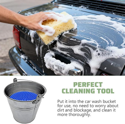 Bullet Car Wash Bucket Grit Trap Inserts, Vehicle Detailing Wash Filter for Remove Dust and Dirt, Automotive Cleaning Tool Fits 12 Inch Diameter Bucket, Universal for SUV RV Truck (Blue)