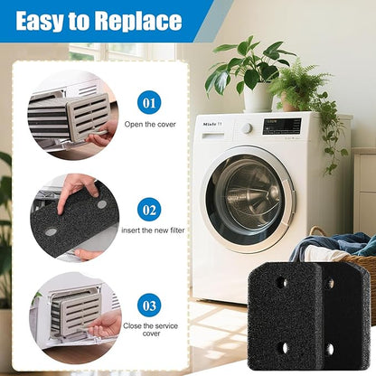 4PCS Dryer Replaces Sponge for T1/T2 9164761 Dryer Models, Tumble Dryer Heat Pump Socket Filters Sponge Compatible with Heat Pump Dryer