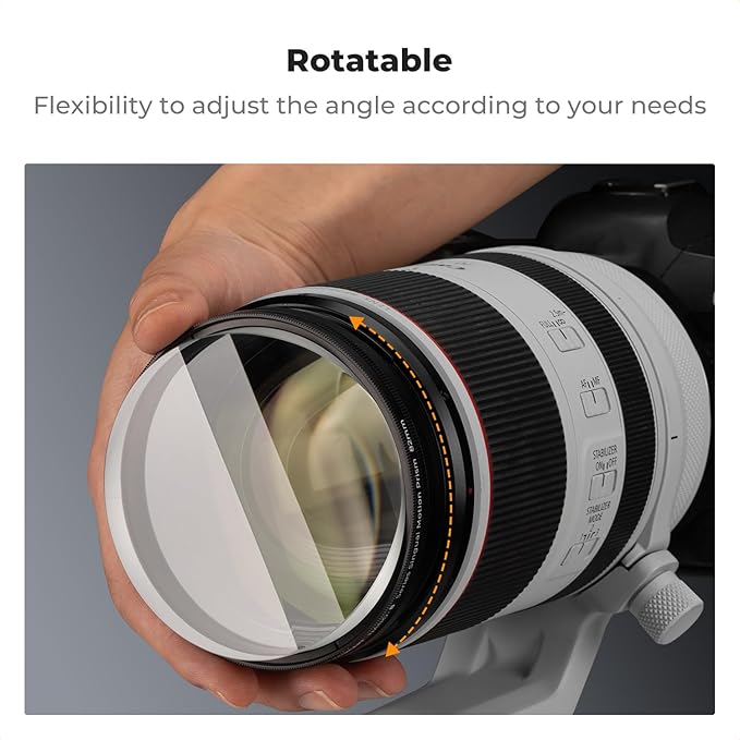 K&F CONCEPT 58mm Unilateral Blur Ghost Motion Filter Super Speed Effects for Camera Lens Clear Optical Glass with Cleaning Cloth