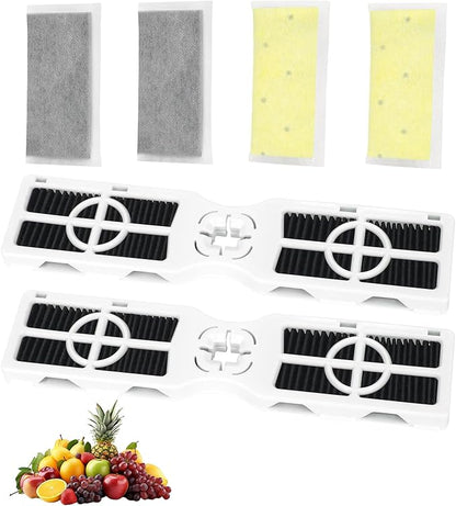2 AF-2 Air Filters & 4 PK-2 Produce Keeper Refill Replacement Kit – Compatible with Frigidaire Gallery GRMC2273BF, GRMC2273BD, GRMG2272BF Refrigerator Air Filters