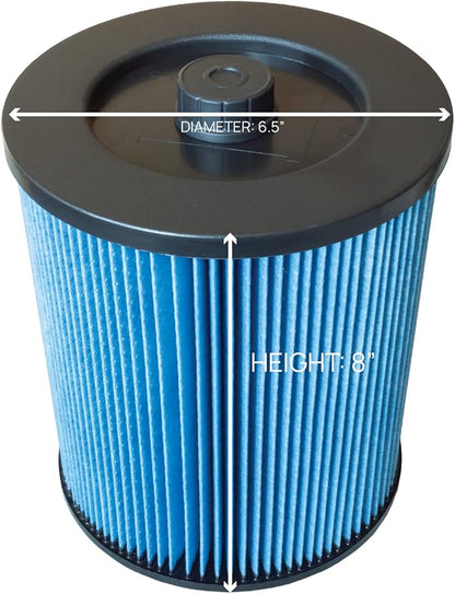 Filter Bros 17907 Fine Dust Replacement Fits Craftsman Shop Vacuums 5 Gal Plus