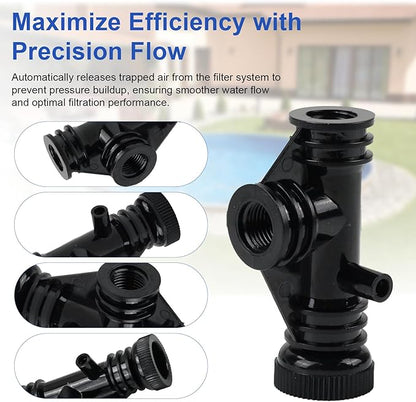 154689 Air Bleeder Tee Assembly Replacement for Pentair Pool Filter Air Relief Valve Fits Triton II Pool and Spa Filter Model TR50,TR60,TR140,TR100 Air Relief Tee Assembly Replace for S7S50,S8S70
