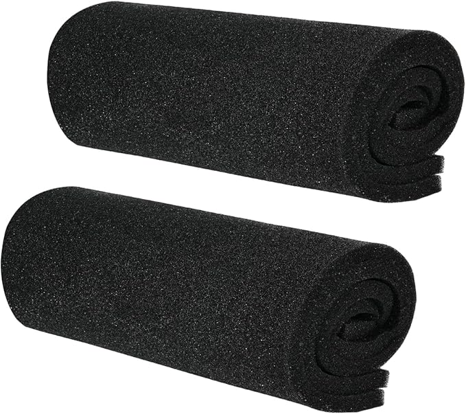 AQUANEAT 2 Pack Aquarium Bio Sponge Filter Media Pad Cut-to-Size Open Cell Foam Sheet for Fish Tank Sump (20" x 20" x 0.5")