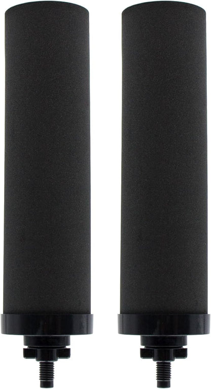 Water Filter Replacement for BB9-2® Black Activated Carbon Filters, Compatible with Berkey® Travel, Large, Royal, Crown Series, Pack of 2