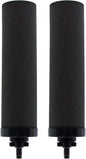 Water Filter Replacement for BB9-2® Black Activated Carbon Filters, Compatible with Berkey® Travel, Large, Royal, Crown Series, Pack of 2
