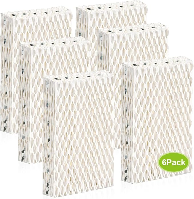 6 Pack WF813 Humidifier Filters Wick Replacement Compatible with ReliOn RCM-832 RCM-832N WF813 DH832 ProCare PCWF813 Equate EQWF813 EQ-2119-UL Duracraft DH-830 Cool Mist Humidifier Filters