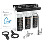 Water Filter for Sink with Faucet, 3-Stage Deep Filtration, Reduce Heavy Metals/Chlorine/PFAS/Odor/Sediment, NSF/ANSI 42&53 Improve Taste, Life Indication Mineral pH+ Under Sink Water Filter