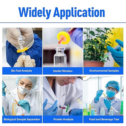 Syringe Filters Hydrophilic PVDF 33 mm 0.22 um,100pcs