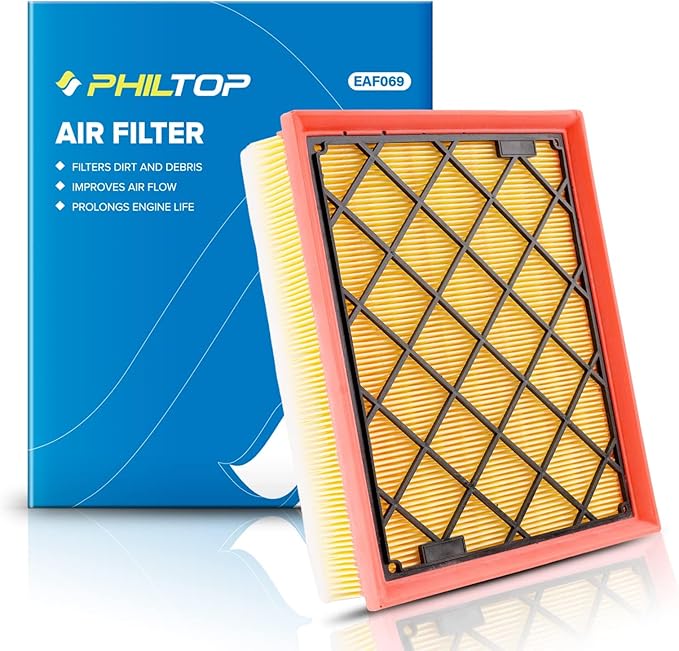 PHILTOP Engine Air Filter, Compatible with CA11480 Ford Fusion 2013-2020, Edge 2015-2024, GT 2017-2022, Lincoln MKZ 2013-2020, Nautilus 2019-2023, MKX 2016-2018, Continental 2017-2020