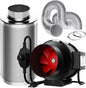VIVOSUN Grow Tent Ventilation System, 6 Inch Inline Duct Fan with Speed Controller, 6'' Carbon Filter, and 16ft. Ducting Combo, Air Cooling and Filtration Kit for Grow Tent, Hydroponics