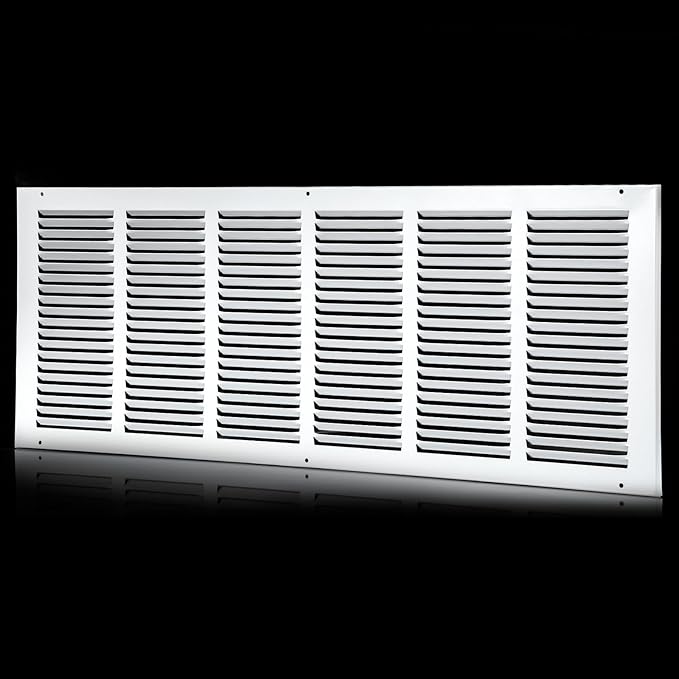 30x10 Return Air Grille(Duct Opening Size),Air Return Vent Cover,Flat Vent Cover,Rejillas De Aire Acondicionado Para Casa,Return Air Grilles,Outer Dimensions:31.75"Wx11.75"H(30"W x 10"H, Duct Opening)