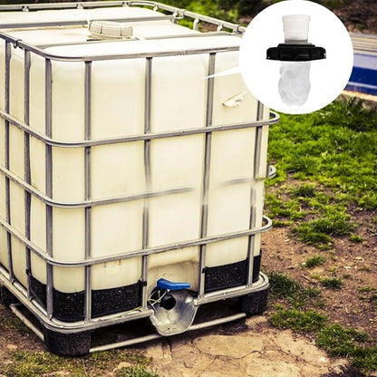 samou IBC Lid Filter 165 mm Straight Ton Barrel Cover with Nylon Washable IBC Tank Lid Filter for mounting on IBC Container Rainwater Tank IBC 1000 Liters DN150