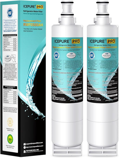 ICEPURE PRO 4396508 NSF401&473&53 Replacement for Whirlpool 4396510, EDR5RXD1, NLC240V, PNL240V, 4396508p, LC400V, WF-NLC240V, 46-9010, Everydrop Filter 5, Remove PFAS PFOA PFOS, Heavy Metals, 2PACK
