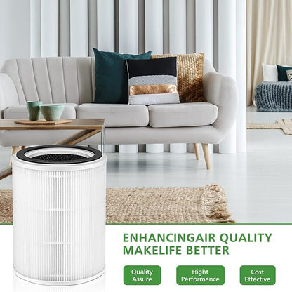 TPAP001 Replacement Filter, Only Compatible with TOPPIN TPAP001 Comfy Air C2 Air Purifi-er, 3-in-1 Efficient Filtration for TOPPIN TPAP001 Filter, TPFF001【Not Fit TPAP002 TPAP004 TPAP005 】