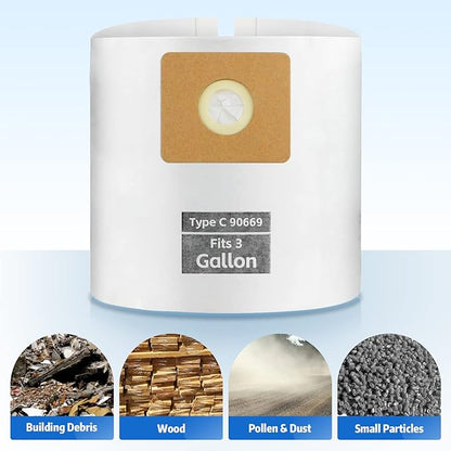 3 PCS Preferential Set 3 Gallon Vac bags, ALYYDBG Type C 90669 9066900 9066933 Disposable Collection Bags