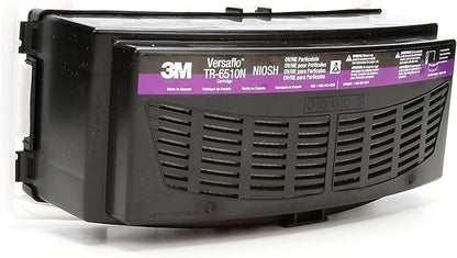 3M Versaflo HEPA Cartridge TR-6510N, Organic Vapors, For TR-600/TR-800 Powered Air Purifying Respirator (PAPR), 5/Case, Magenta/Black