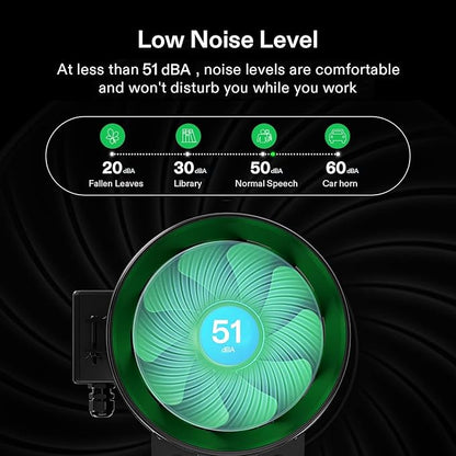 VIVOSUN Smart Air Filtration G8 Kit 8", AeroZesh G8 Inline Duct Fan with E12 Speed Controller, Carbon Filter & 25' Ducting, Cooling & Ventilation System for Grow Tents, Indoor Gardening, Hydroponics