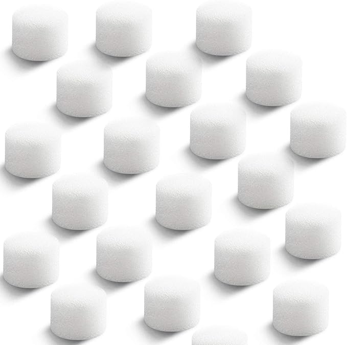 Boao 48 Pieces Nebulizer Filters Replacement Air Filter Sponge for Compressor System Accessories, Round White Sponge Air Filter Replacement, Cool Mist Device