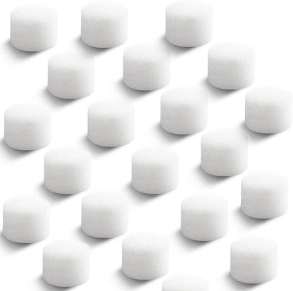 Boao 48 Pieces Nebulizer Filters Replacement Air Filter Sponge for Compressor System Accessories, Round White Sponge Air Filter Replacement, Cool Mist Device