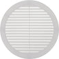 Vent Systems 8" Inch (Opening Dimensions) White Soffit Vent Cover - Plastic Round Air Vent Grille - Built-in Mesh Screen - HVAC Register Louver for Bathroom, Home, Kitchen