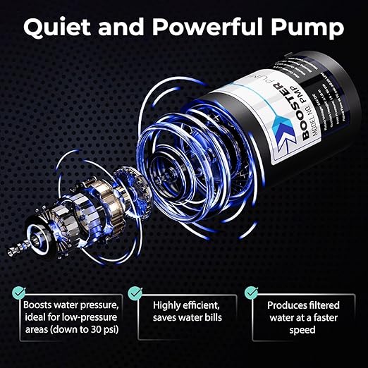iSpring RCC1UP-AK-BLK, 7-Stage Alkaline UV Reverse Osmosis Water Filter with Booster Pump, Sleek Black RO Faucet TDS PFAS Microplastic Removal, Patented Top-Mounted Faucet Design for Easy Installation