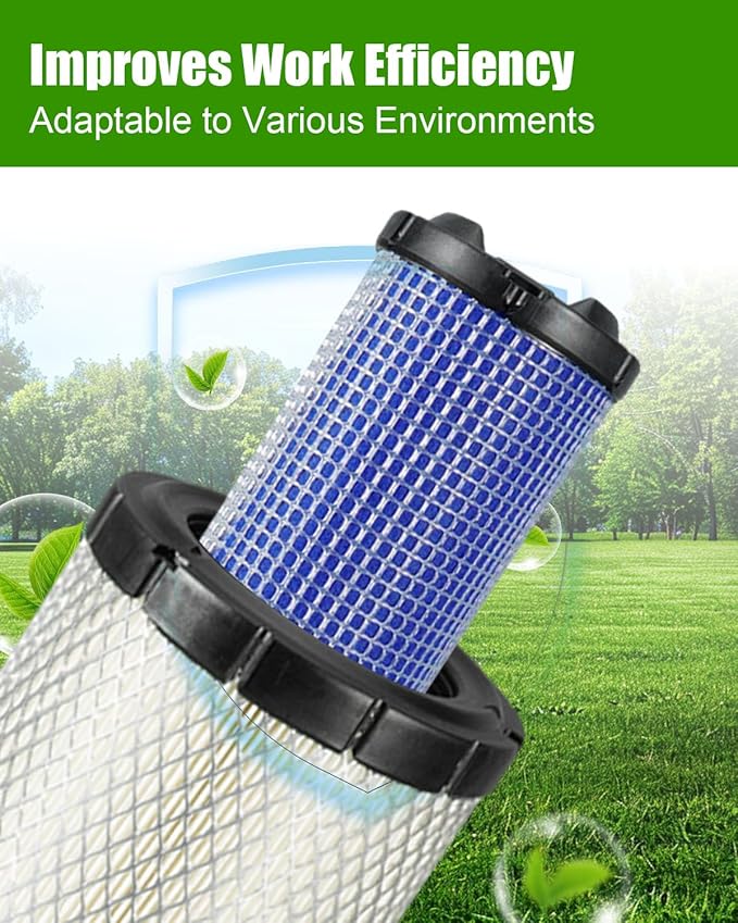 Air Filters Fit for John Deere SU29300 SU29301 5045D 5045E 5050E 5055E 5060E 5065E 5067E 5075E 5210 5305 5310 5405 5410 5610, Tractor Primary and Secondary Air Filter Kit