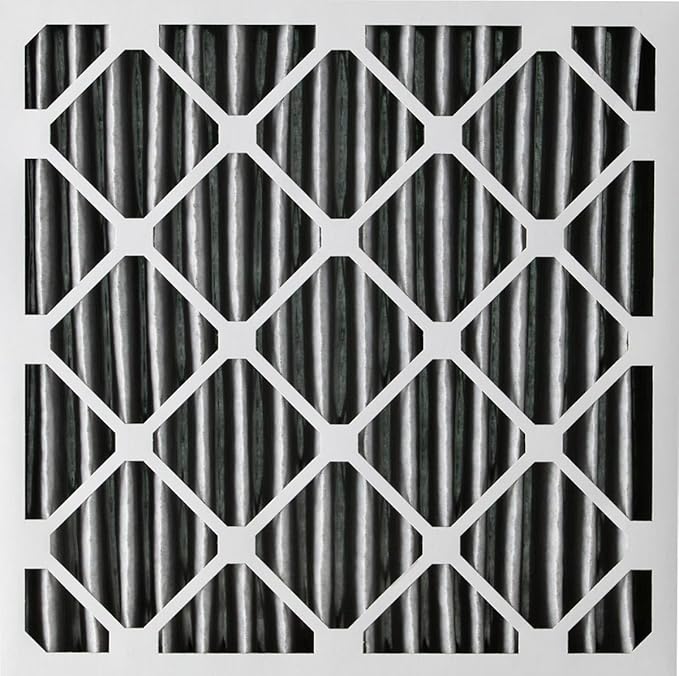Nordic Pure 20x20x4 (Actual Size: 19 1/2 x 19 1/2 x 3 5/8) Pleated Air Filter MERV 12 Plus Carbon 6 Pack