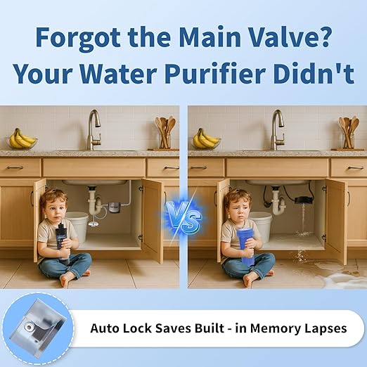 Vortopt Q1 Under Sink Water Filter System,Reduces Chlorine,Lead,Bad Taste & Odor,Under Counter Water Filter Direct Connect to Kitchen Faucets,NSF/ANSI 372/42 Certified,1 Year.