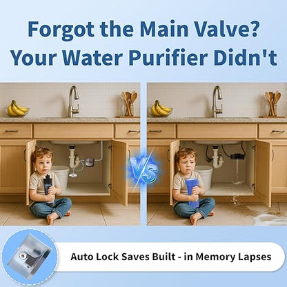 Vortopt Q1 Under Sink Water Filter System,Reduces Chlorine,Lead,Bad Taste & Odor,Under Counter Water Filter Direct Connect to Kitchen Faucets,NSF/ANSI 372/42 Certified,1 Year.