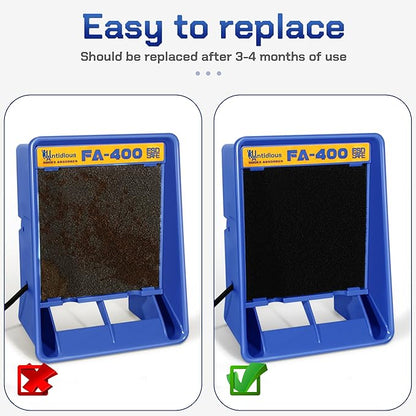 Antidious 5 Pack Activated Carbon Filters for Fume Extractor Solder Smoke Absorber Portable Filter, Soldering DIY Fan Extraction Equipment for Brazing Welding Soldering, Fume Prevention Remover