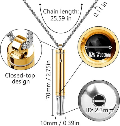 ASTOFLI Quit Smoking Breathing Necklace for Adults - Flavored Stress Breathing Necklace Stop Smoking for Women - Breathlink for Men Meditation Breathe Anxiety Whistle Necklaces inhaler Breathlace